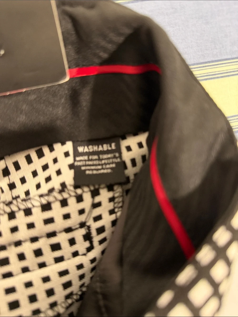 Men's Black & White Check Slim Dress Pants